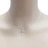 CHOMEL Cubic Zirconia Cross Rosegold Necklace.