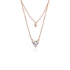 CHOMEL Cubic Zirconia Heart Rosegold Necklace.