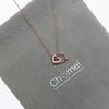 Interlocking Heart & Ring Necklace - CHOMEL
