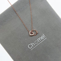 Interlocking Heart & Ring Necklace - CHOMEL