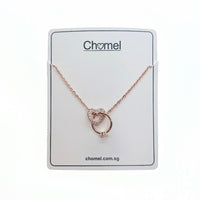 Interlocking Heart & Ring Necklace - CHOMEL