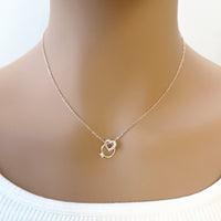 Interlocking Heart & Ring Necklace - CHOMEL