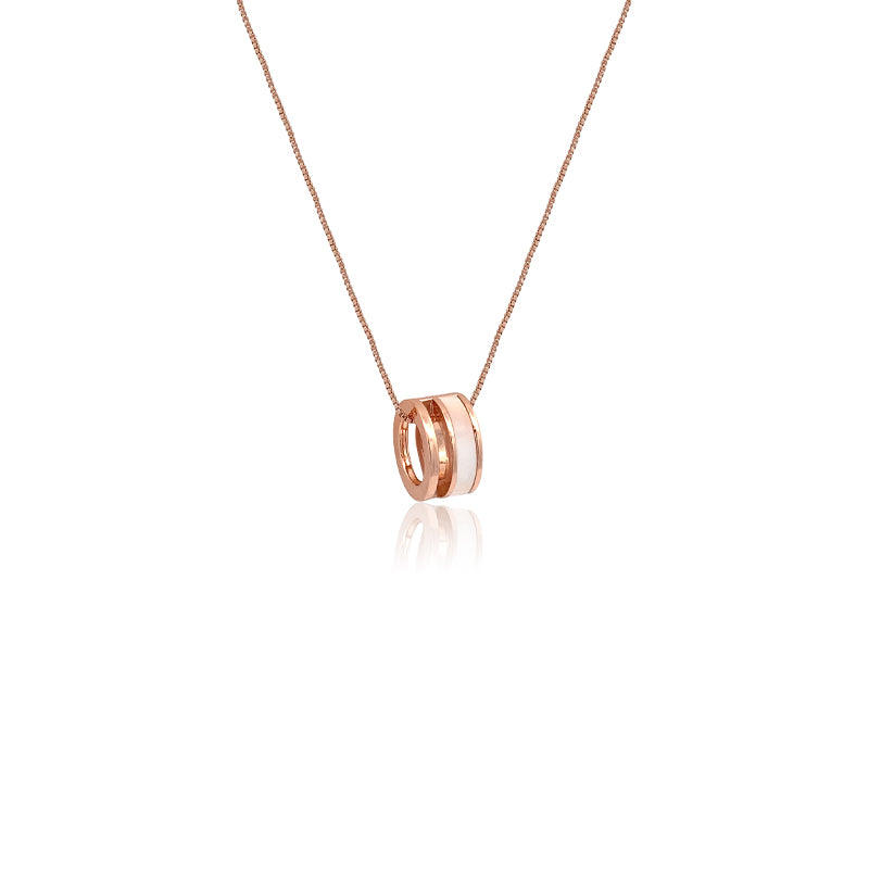Chomel Tunnel Mother Of Pearl Rosegold Necklace
