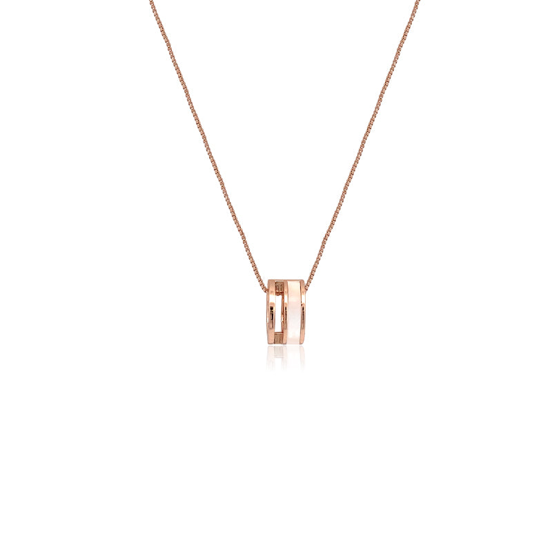 Chomel Tunnel Mother Of Pearl Rosegold Necklace