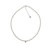 Freshwater Pearl Choker with Cubic Zirconia Heart Pendant - CHOMEL