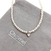 Freshwater Pearl Choker with Cubic Zirconia Heart Pendant - CHOMEL