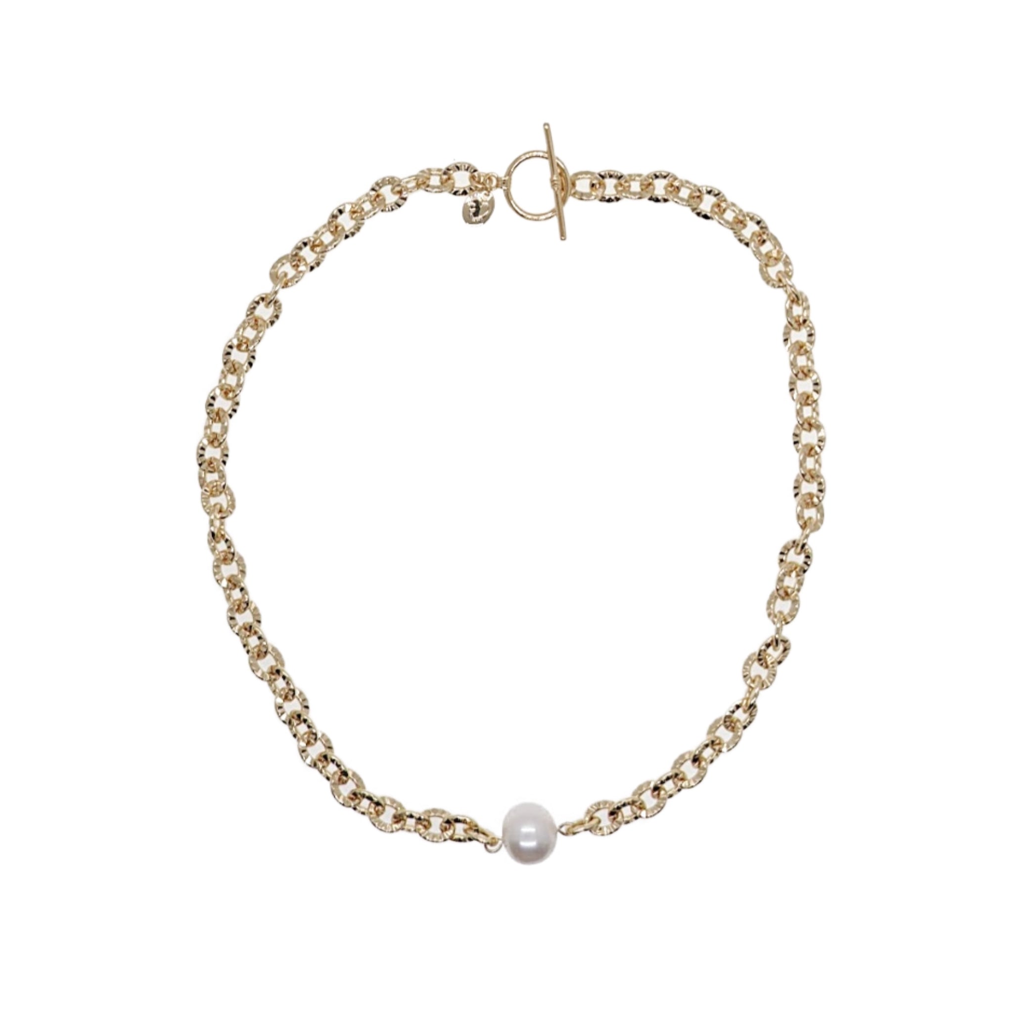 Freshwater Pearl on Chain Necklace - CHOMEL