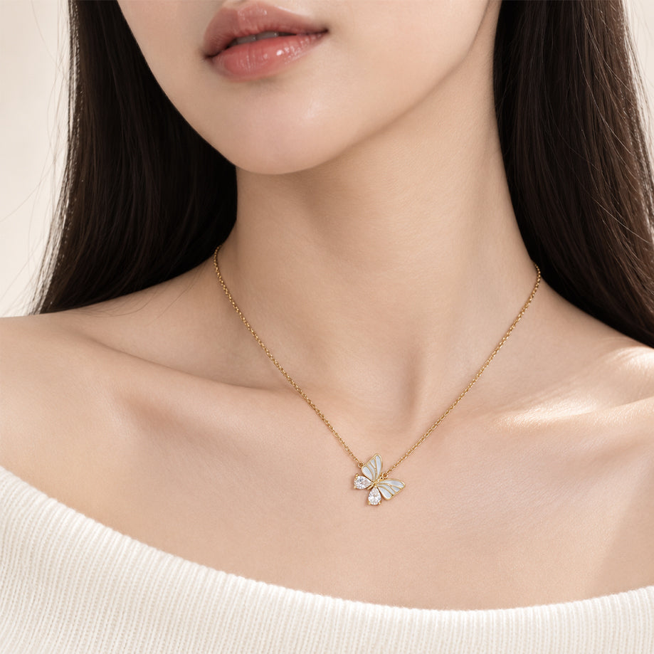 Butterfly Cubic Zirconia Necklace