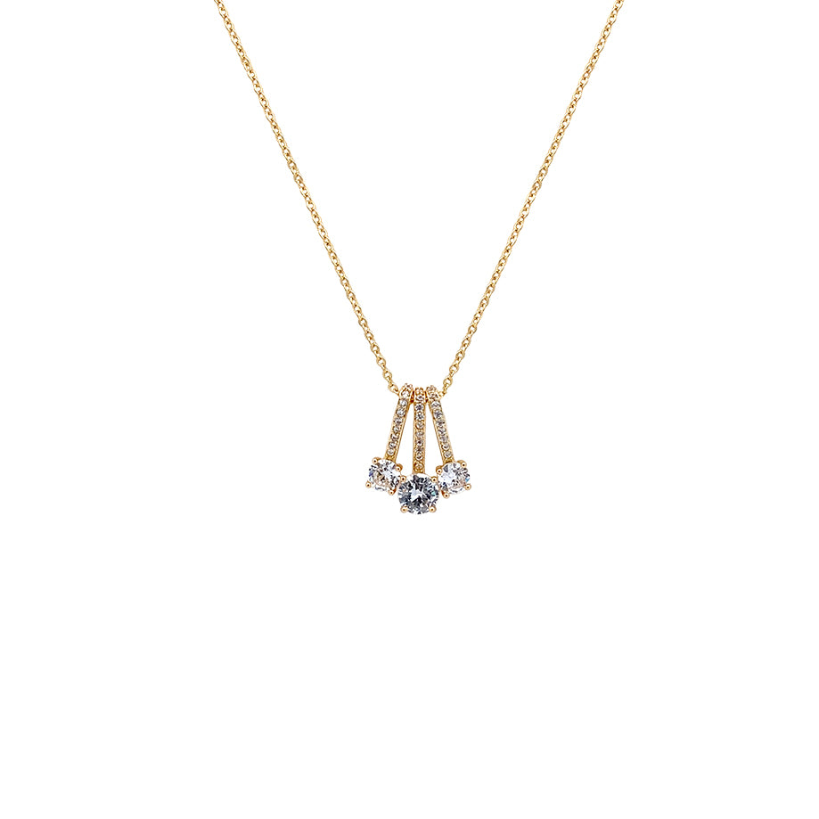 Solitaire Drops Cubic Zirconia Necklace