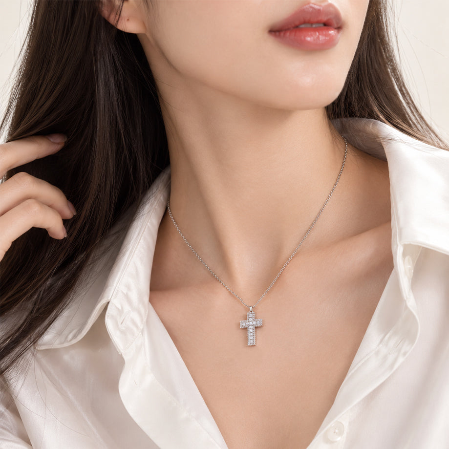 Cross Cubic Zirconia Necklace