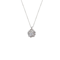 Rotating Flower Cubic Zirconia Necklace