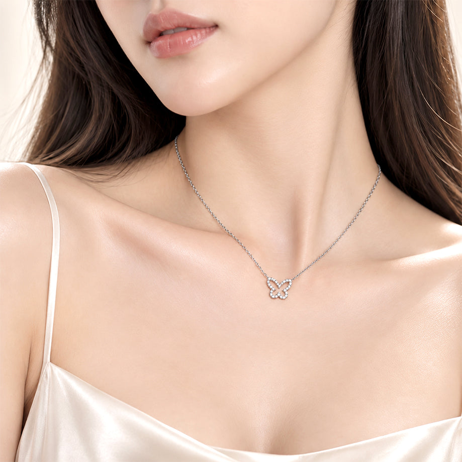 Butterfly Cubic Zirconia Necklace