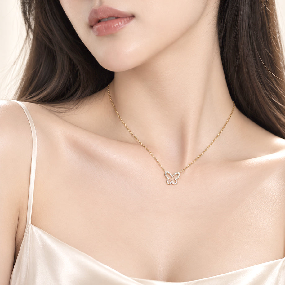 Butterfly Cubic Zirconia Necklace