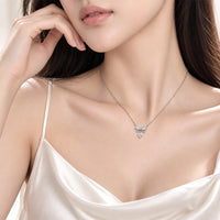 Ribbon Cubic Zirconia Necklace