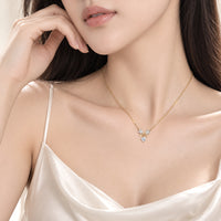 Ribbon Cubic Zirconia Necklace