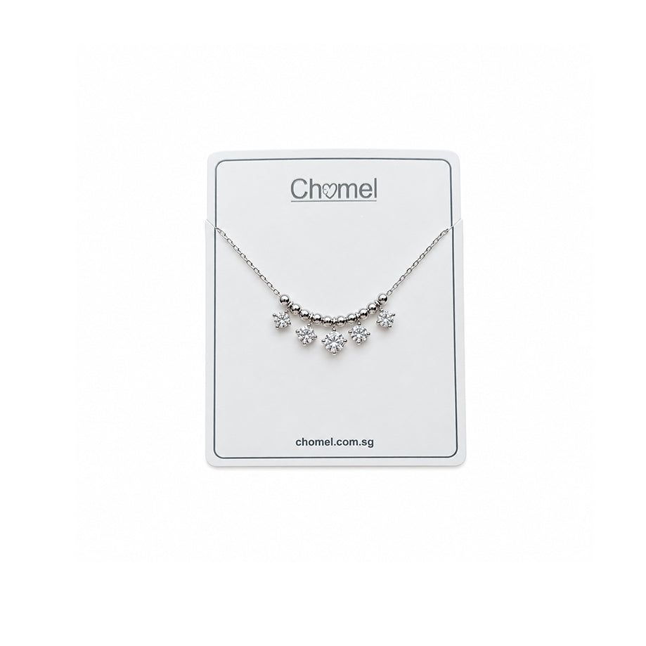 Solitaire Drops Cubic Zirconia Necklace