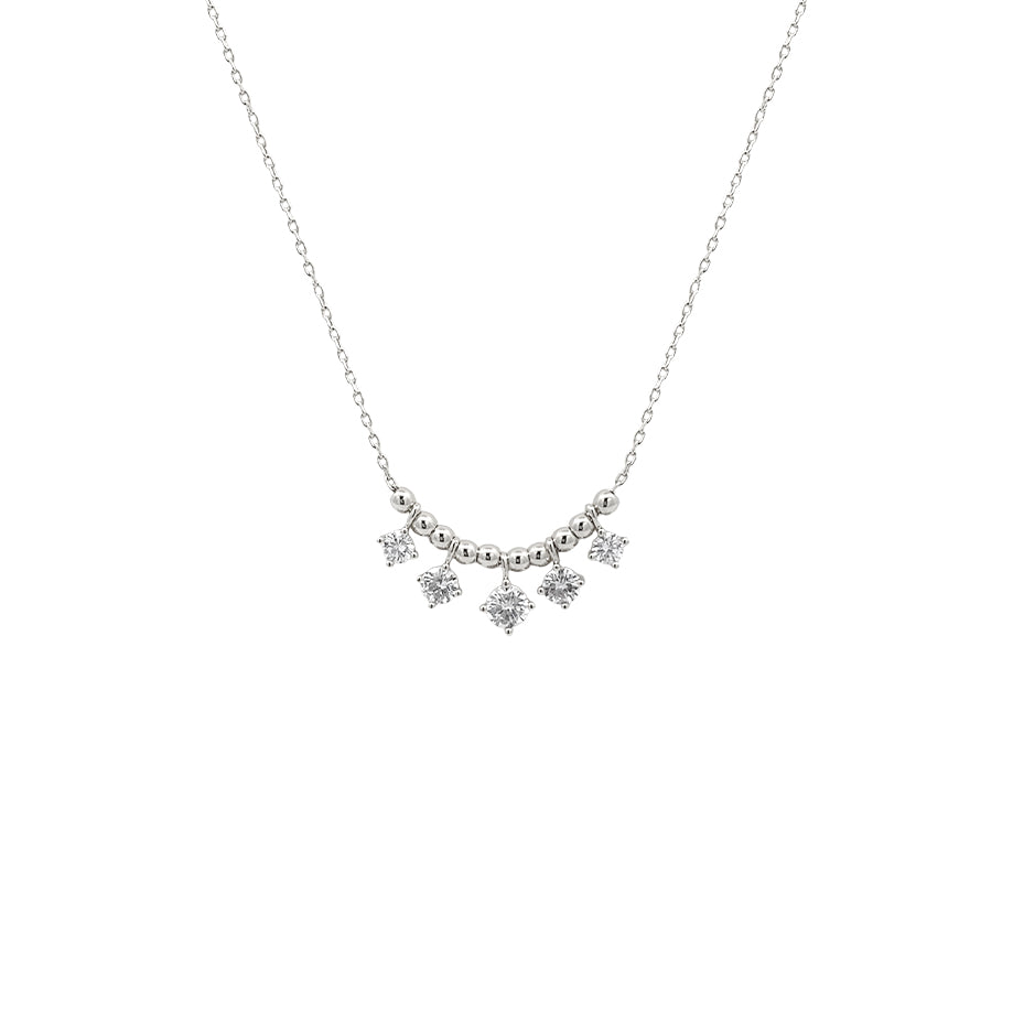 Solitaire Drops Cubic Zirconia Necklace