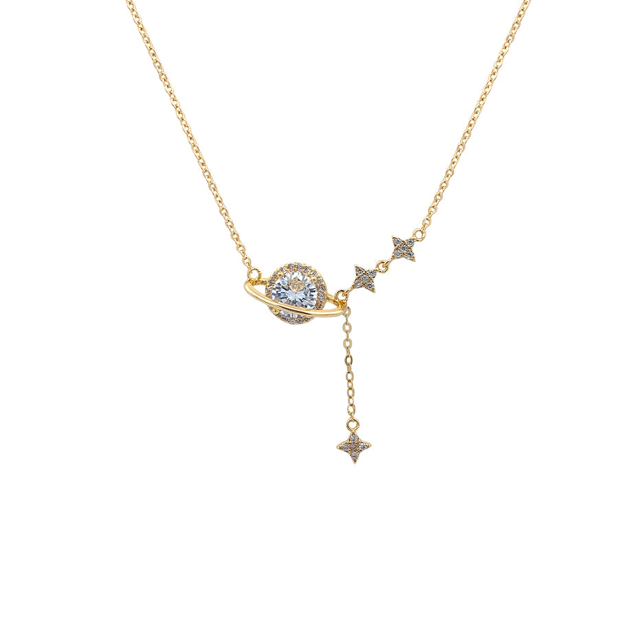 Planet Cubic Zirconia Necklace