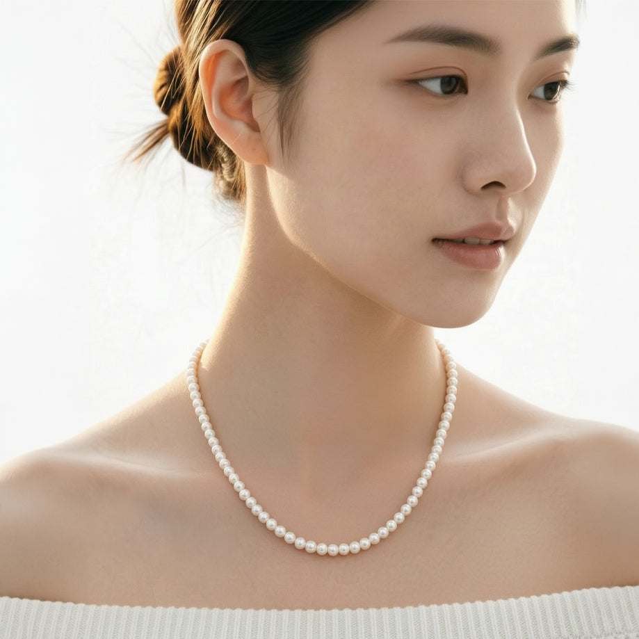 Freshwater Pearl Choker - Elegant Jewelry with Lustrous Pearls (50