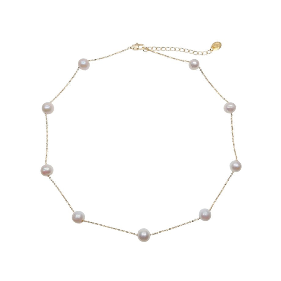 Freshwater Pearl On Chain Necklace