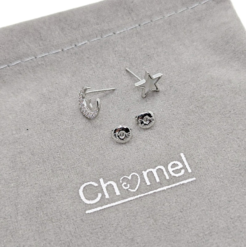 Moon & Star Mother of Pearl Earrings - CHOMEL