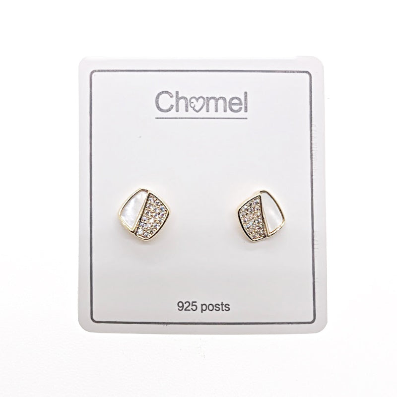 Mother of Pearl Gold Earrings - CHOMEL