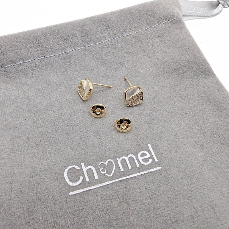 Mother of Pearl Gold Earrings - CHOMEL