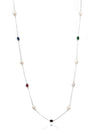 Freshwater Pearl Rhodium Chain Necklace - CHOMEL