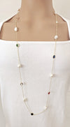Freshwater Pearl Gold Chain Necklace - CHOMEL