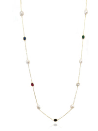 Freshwater Pearl Gold Chain Necklace - CHOMEL