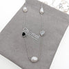 Freshwater Pearl Rhodium Chain Necklace - CHOMEL