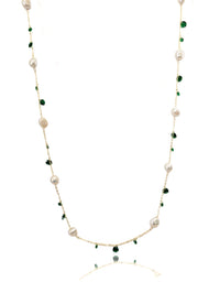 Freshwater Pearl Gold Chain Necklace - CHOMEL