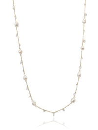 Freshwater Pearl Gold Chain Necklace - CHOMEL
