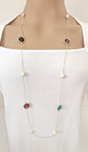 Freshwater Pearl Gold Chain Necklace - CHOMEL