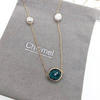 Freshwater Pearl Gold Chain Necklace - CHOMEL