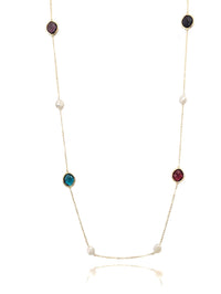 Freshwater Pearl Gold Chain Necklace - CHOMEL
