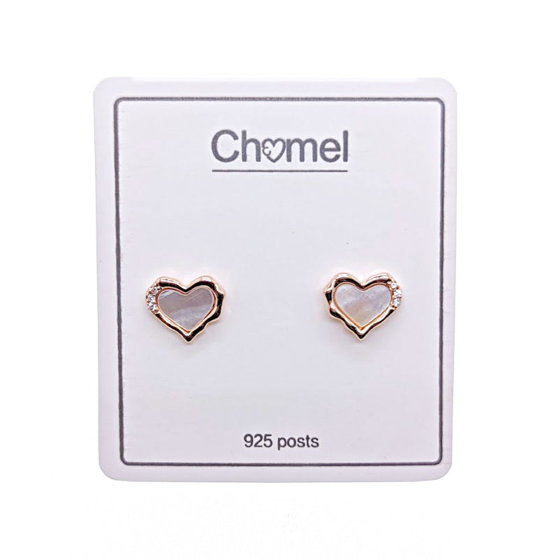 Heart Mother of Pearl Earrings - CHOMEL