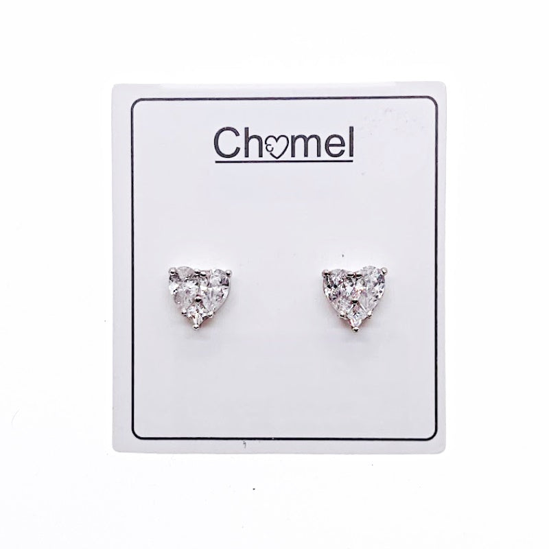 Heart  Cubic Zirconia Earrings - CHOMEL