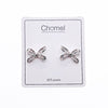 Ribbon Cubic Zirconia Earrings - CHOMEL