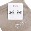 Ribbon Cubic Zirconia Earrings - CHOMEL