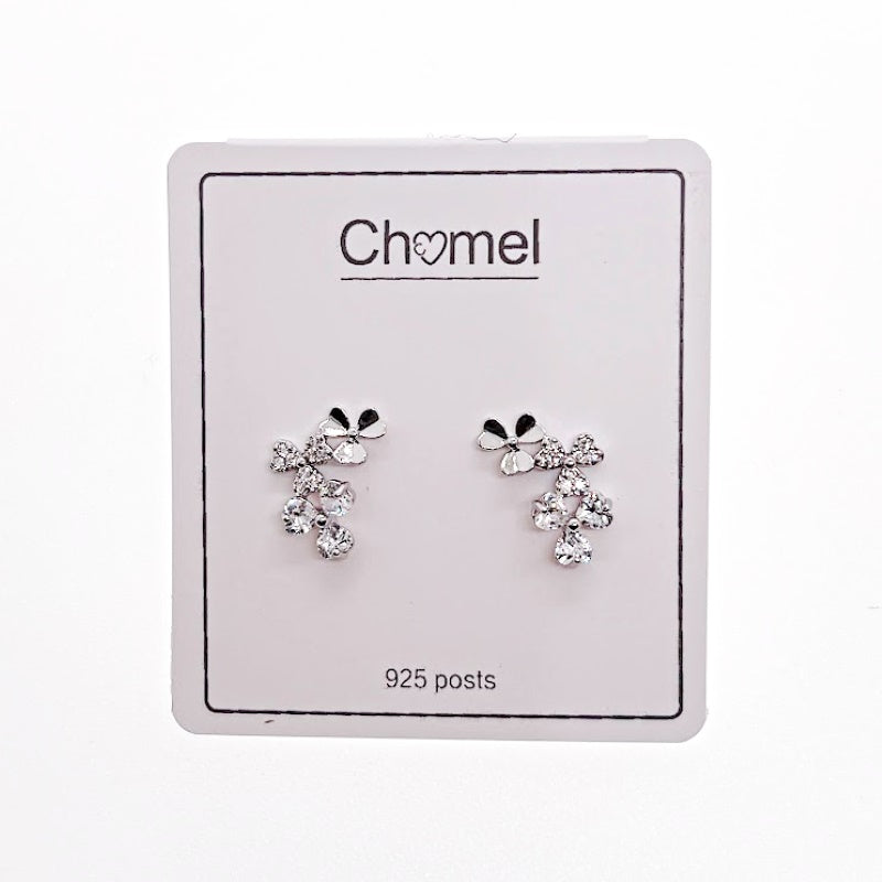 Clover Leaf Cubic Zirconia Earrings - CHOMEL