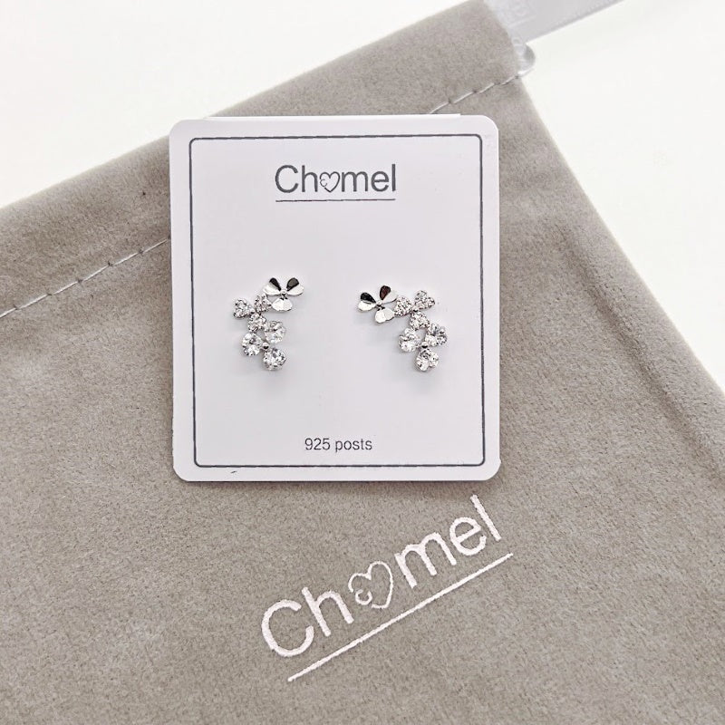 Clover Leaf Cubic Zirconia Earrings - CHOMEL