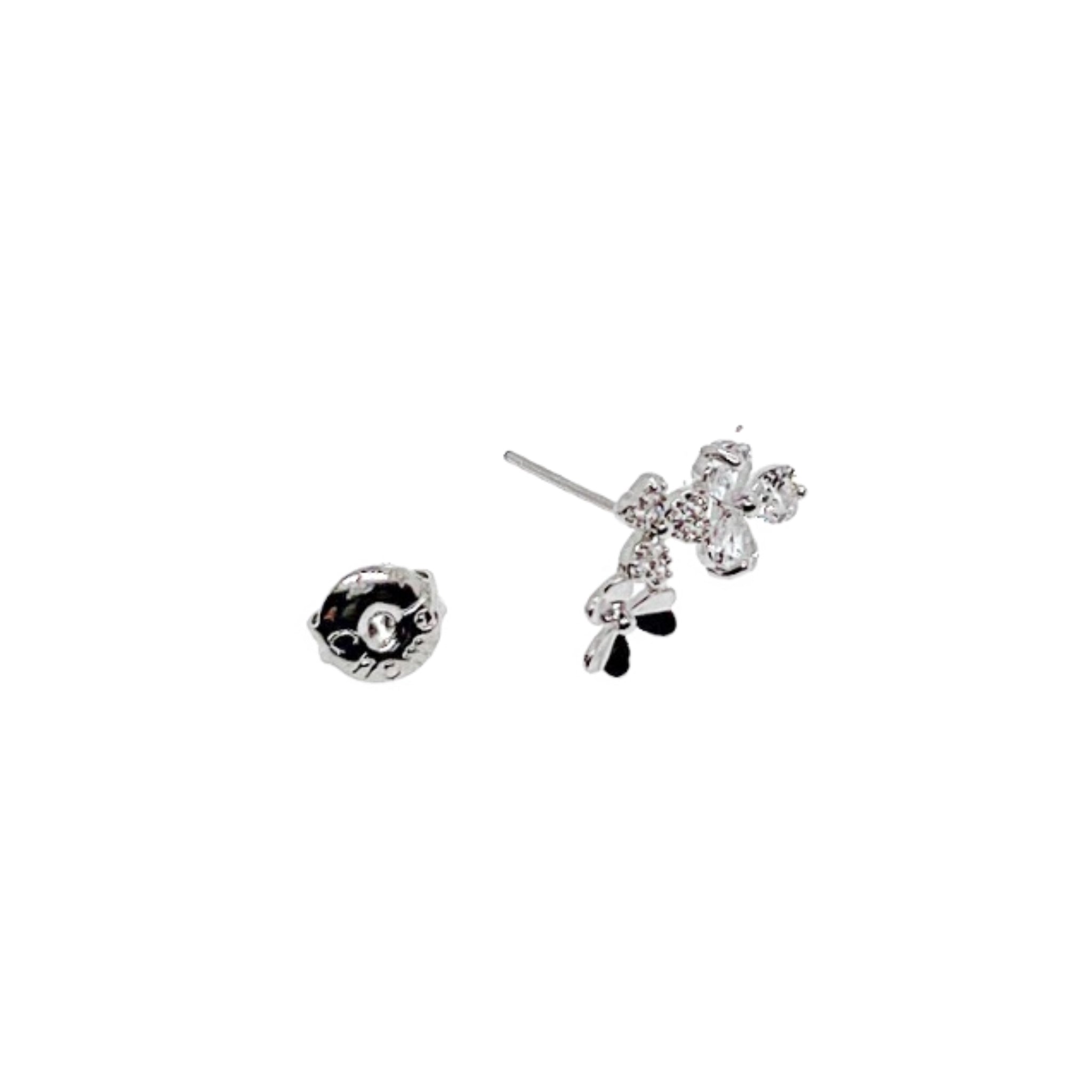 Clover Leaf Cubic Zirconia Earrings - CHOMEL