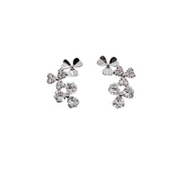 Clover Leaf Cubic Zirconia Earrings - CHOMEL