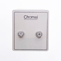 Heart Cubic Zirconia Earrings - CHOMEL