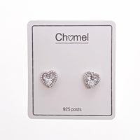 Heart Cubic Zirconia Earrings - CHOMEL