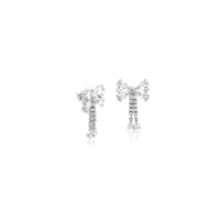 Ribbon Cubic Zirconia Earrings - CHOMEL