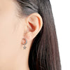Moon & Star Cubic Zirconia Earrings - CHOMEL