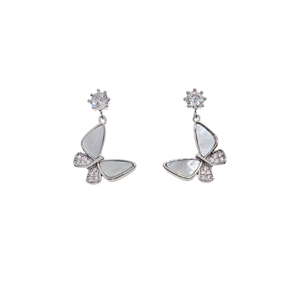 Butterfly Mother of Pearl Earrings - CHOMEL