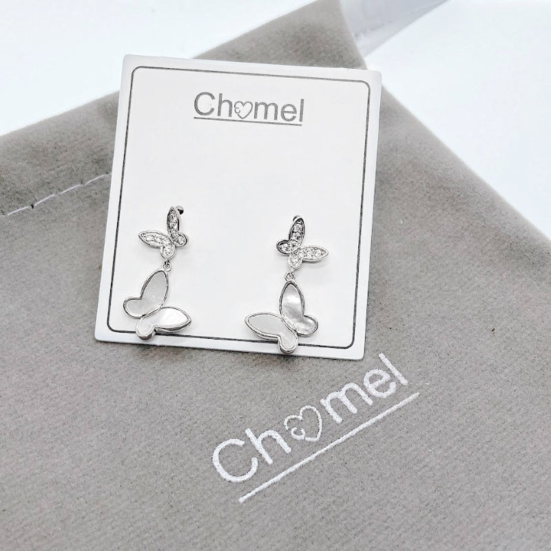 Butterfly Mother of Pearl Earrings - CHOMEL